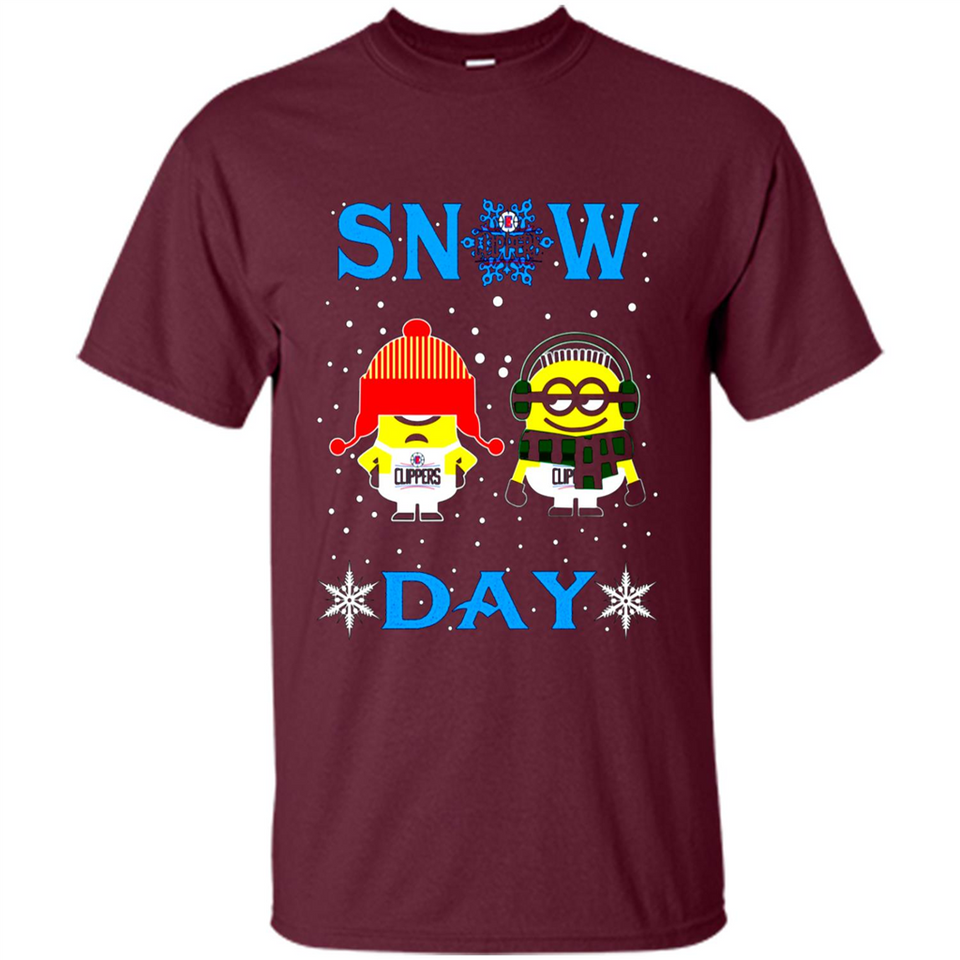 Snow Day Shirt For La Clippers Vs Minion Fans pingpong