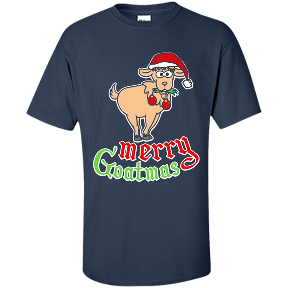Christmas Merry Goatmas Goat Shirt Santa Hat - Shirt
