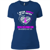 I Wear Purple For My Brother Chiari Malformation - Ladies' Boyfriend T-Shirt