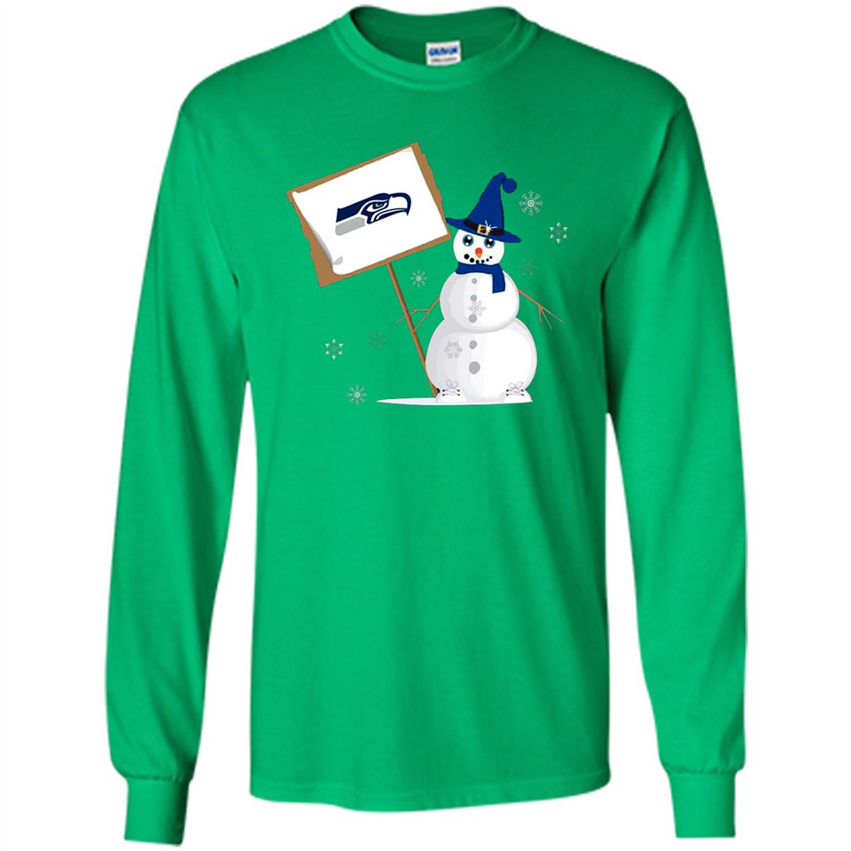 Seattle Seahawks Snowman Funny