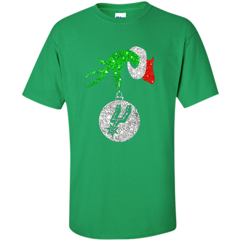 Amazing shirt San Antonio Spurs Glitter Grinch Monogram Ornament Christmas Gift - Shirt