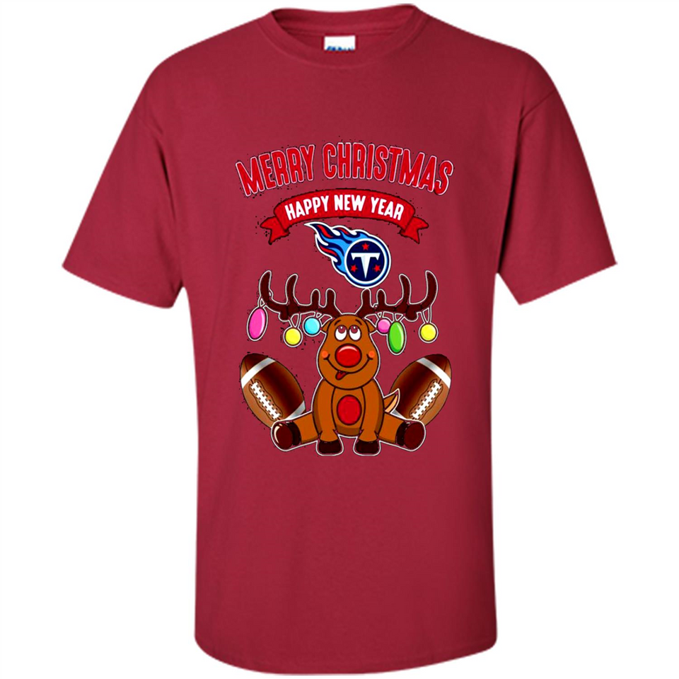 Tennessee Titans NFL Reindeer Funny Merry Christmas And Happy New Year