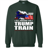 All Board The Trump Train 2020 Patriotic U.S Flag pingpong - Sweatshirt