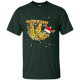 Christmas Lights Sloth Wearing Santa Hat Funny Xmas - Shirt
