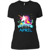 Unicorns are born in April Birthday Rainbow Gift Custom Ultra Cotton