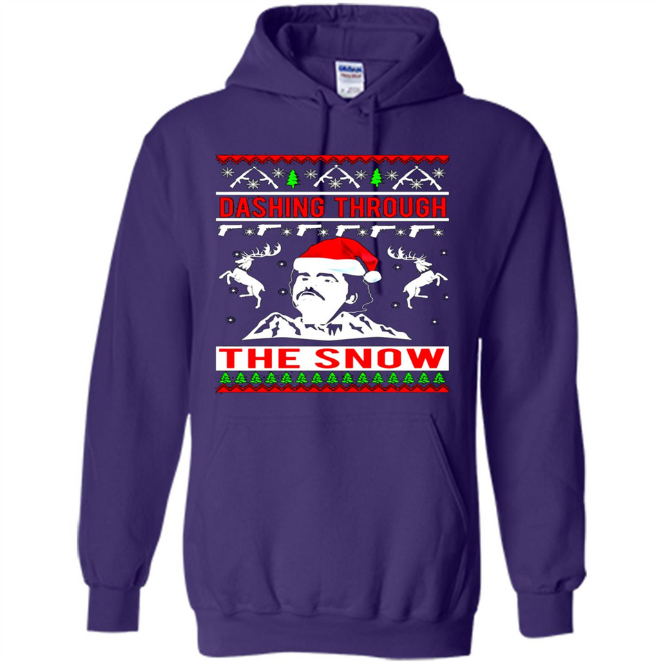 Narcos dashing through the snow Christmas sweatshirt PINGPONG