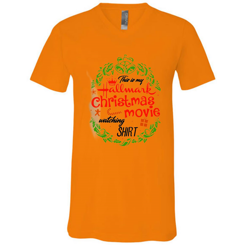 This is My Hallmark-Christmas Movies Watching Sporty T-Shirt - Canvas Unisex V-Neck