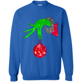 GRINCH HAND HOLDING BOSTON RED SOX GLITTER CHRISTMAS PINGPONG