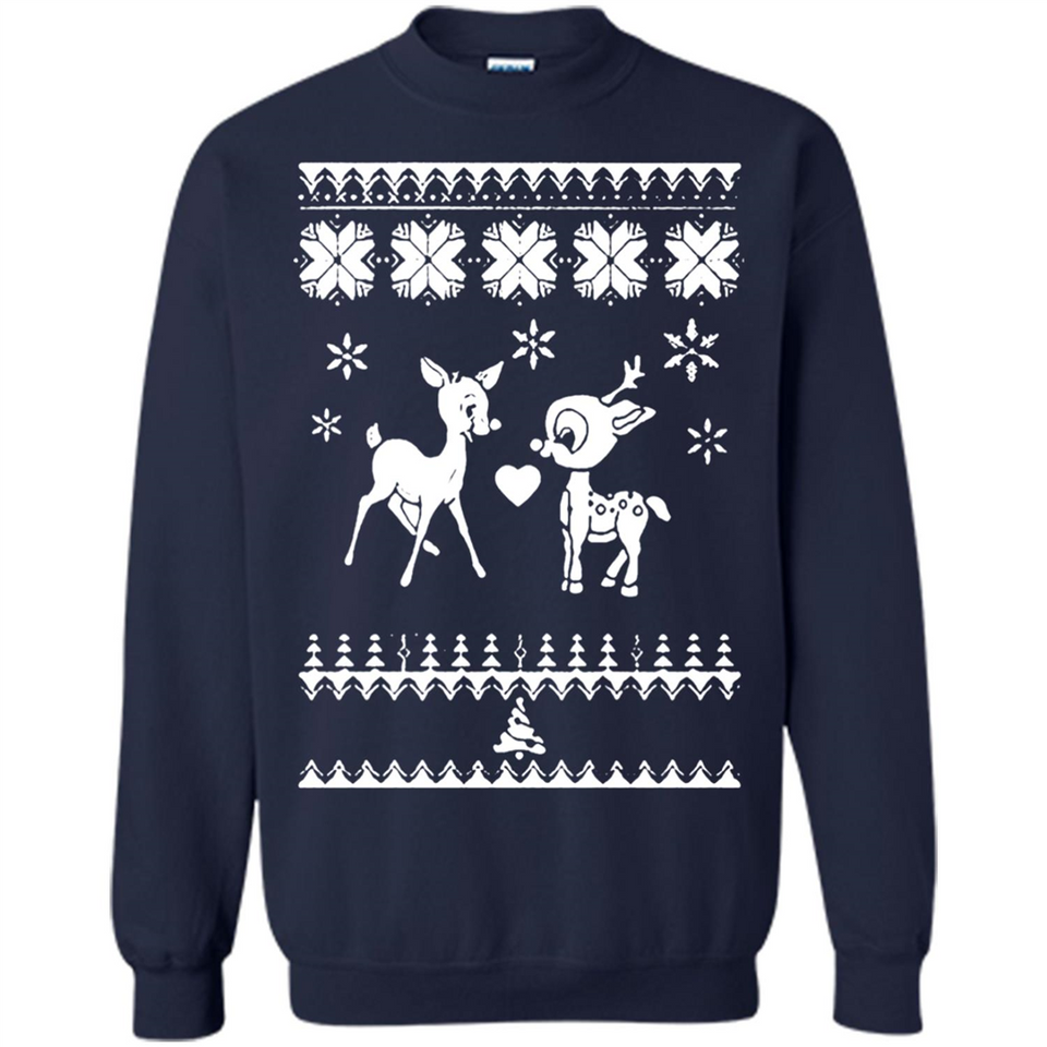 Rudolph and Clarice Ugly Christmas Sweater - Sweatshirt