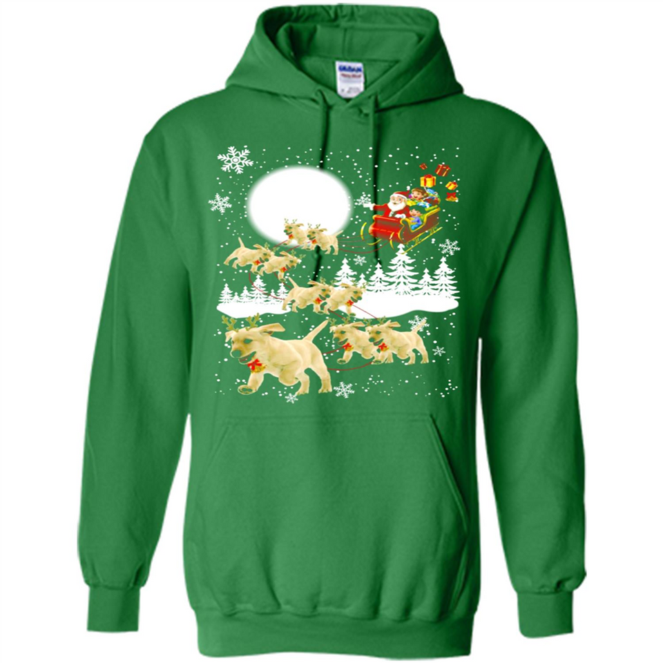 Christmas Santa Golden Retriever Sleigh For Labrador Retriever