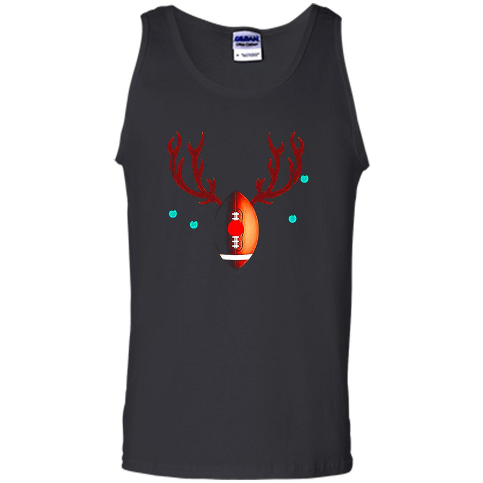 Football Christmas Shirt Reindeer Christmas Football Funny - Tank Top