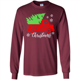 Vintage Christmas Classic Truck T-Shirt with Snow and Tree