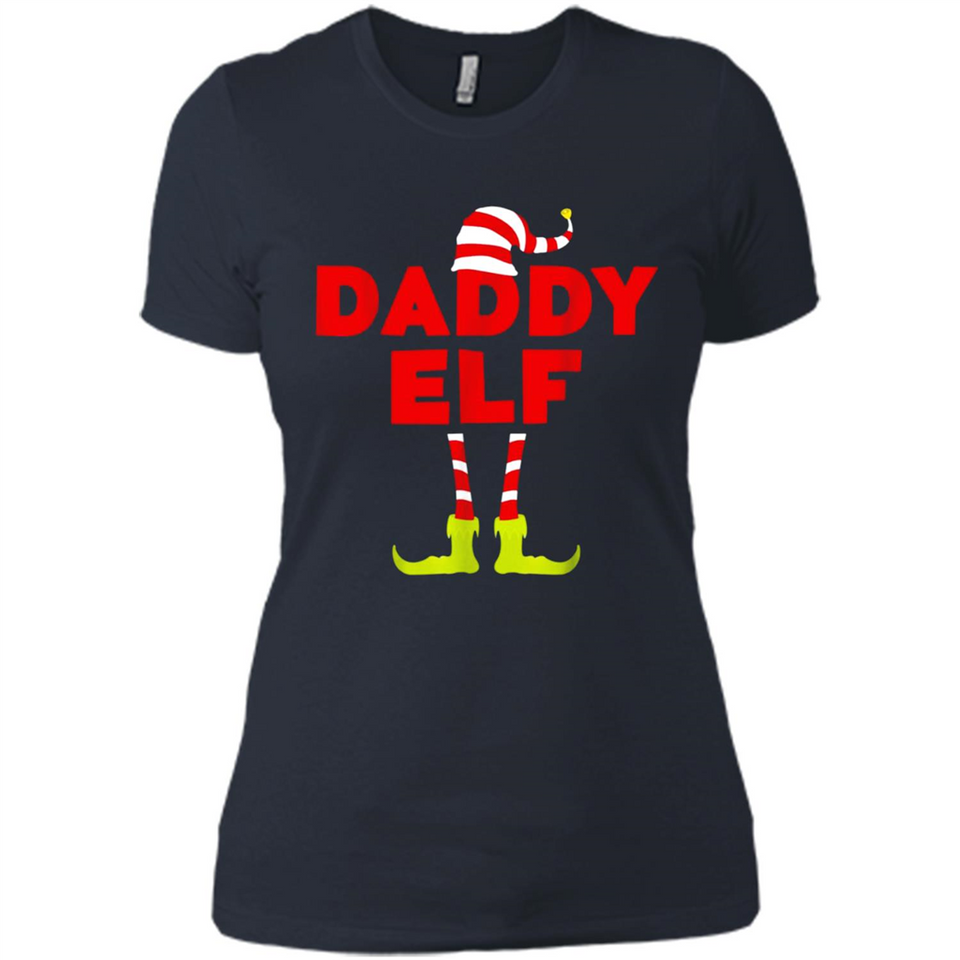 Mens Daddy Elf T-Shirt Funny Matching Christmas Costume - Ladies' Boyfriend T-Shirt