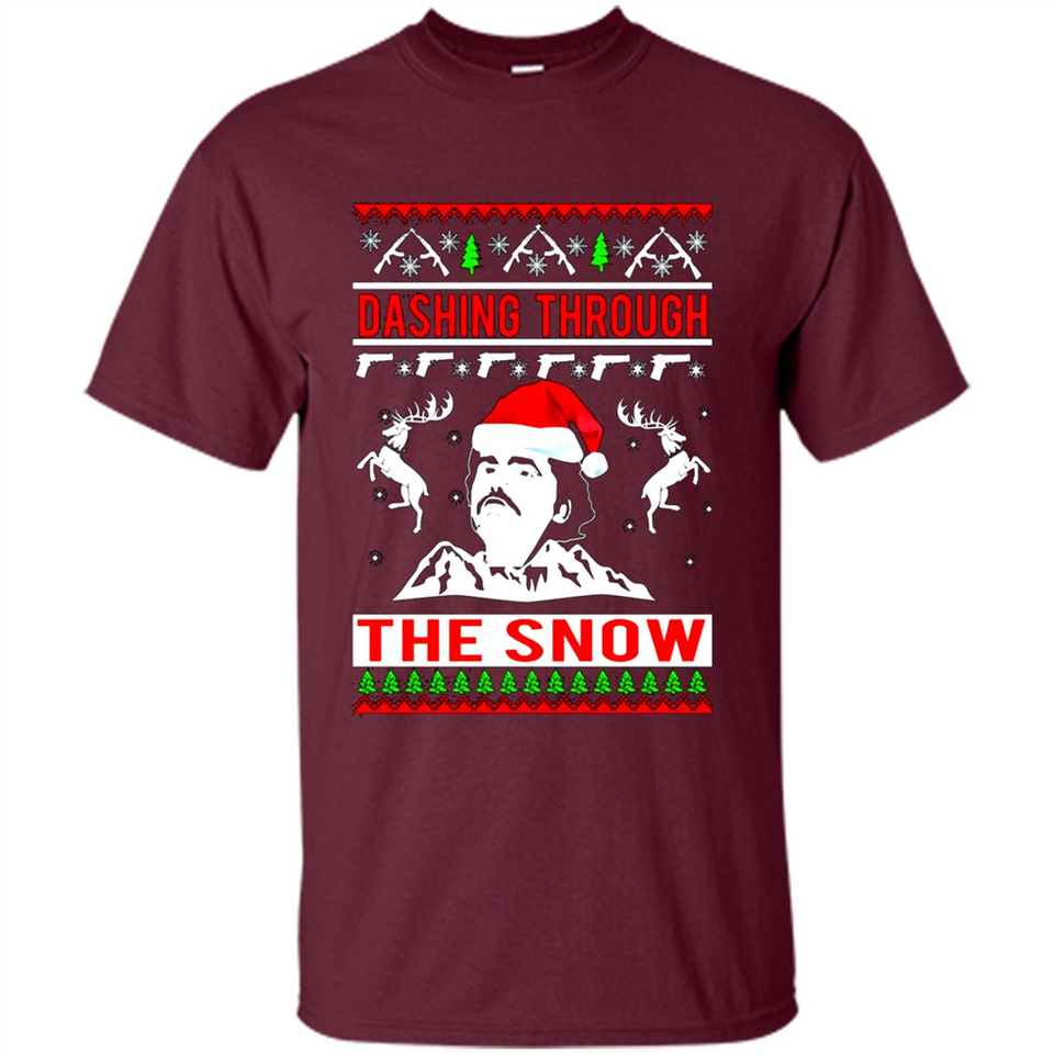 Narcos dashing through the snow Christmas sweatshirt PINGPONG