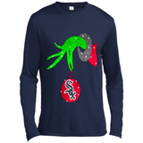 GRINCH HAND HOLDING CHICAGO WHITE SOX GLITTER CHRISTMAS PINGPONG