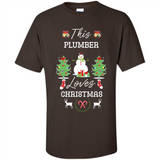 This Plumber Loves Christmas Tree Shirt with Snowman