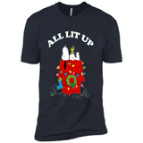 Peanuts By Schulz Snoopy Young Men_s Christmas - Premium Short Sleeve T-Shirt