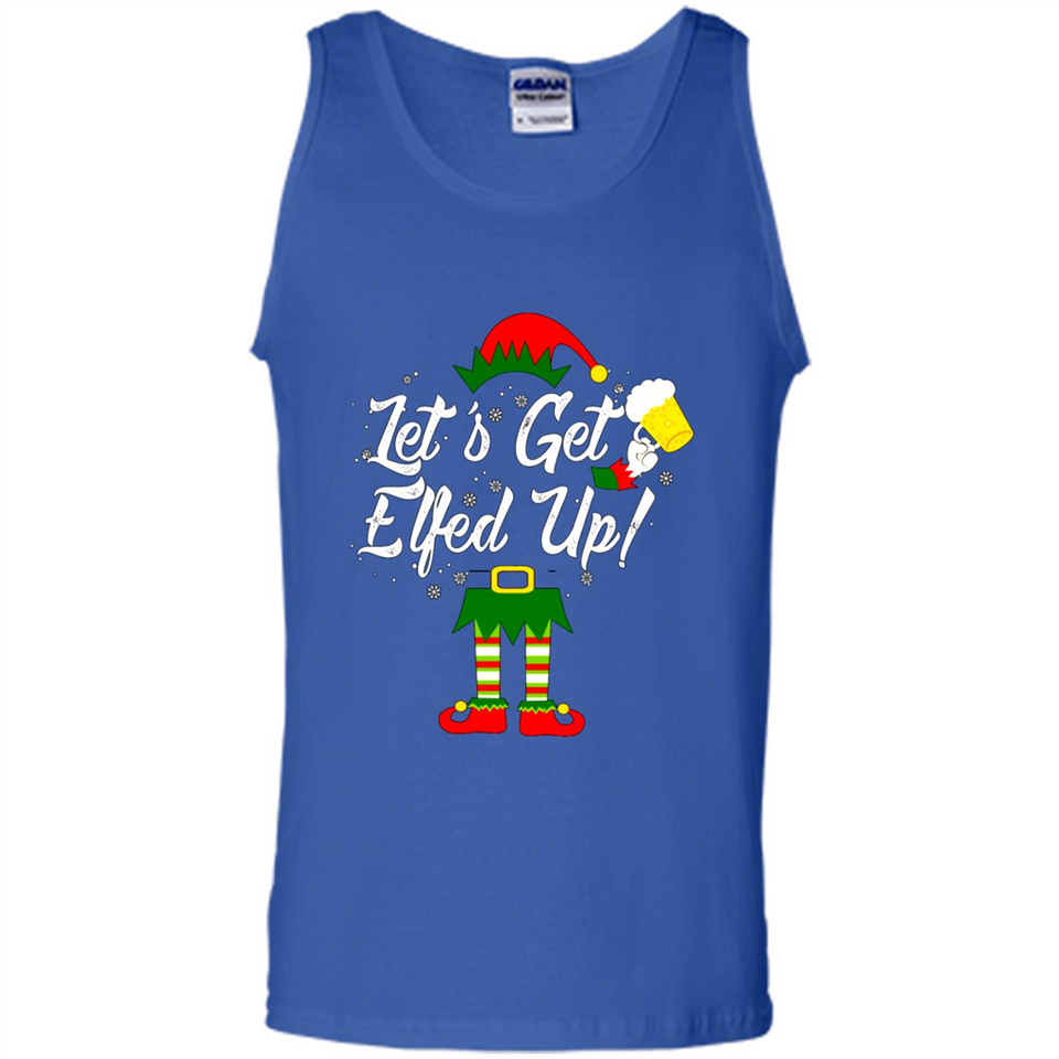 Let's Get Elfed Up Drinking Beer Christmas PINGPONG