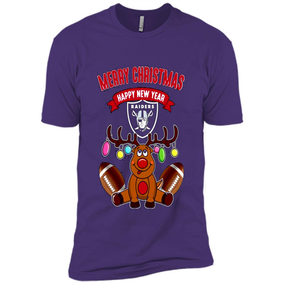 Oakland Raiders NFL Reindeer Funny Merry Christmas And Happy New Year