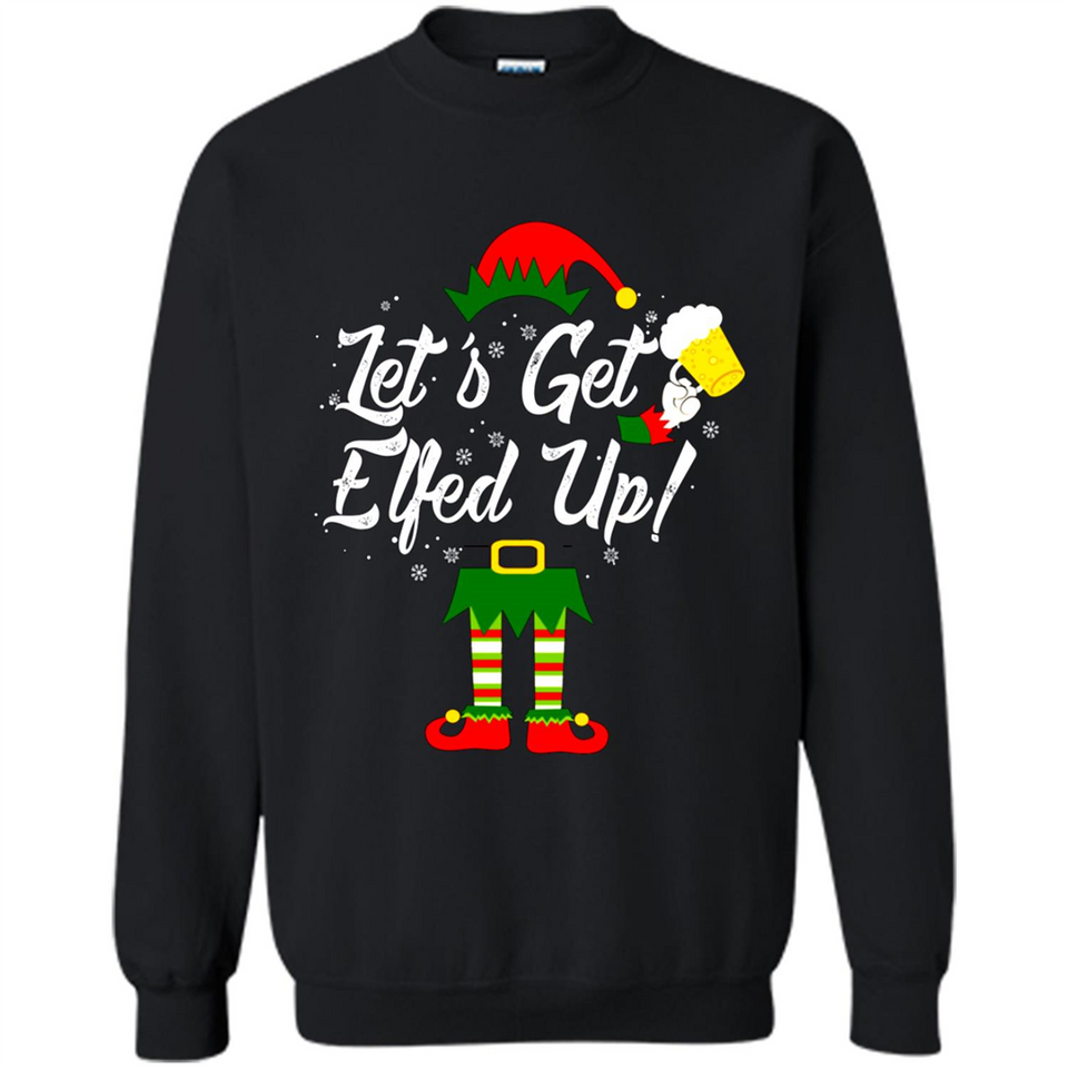Let's Get Elfed Up Drinking Beer Christmas PINGPONG