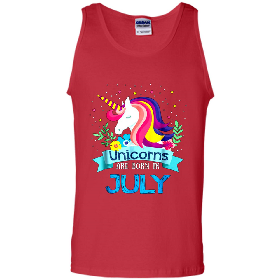 Unicorns are born in July Birthday Rainbow Gift Ladies Custom