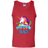 Unicorns are born in July Birthday Rainbow Gift Ladies Custom