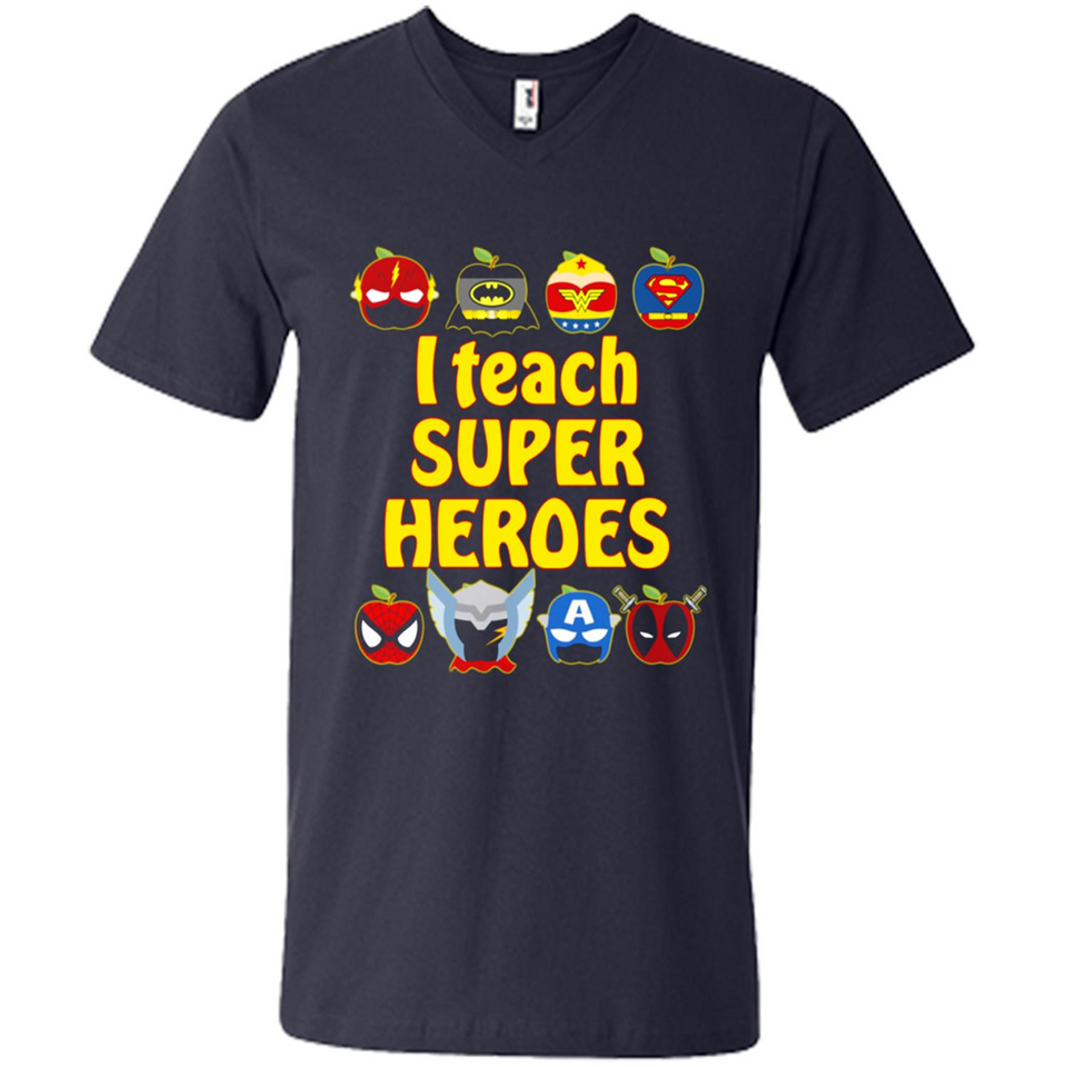 I Teach Super Heroes Funny Marvel - Men's V-Neck
