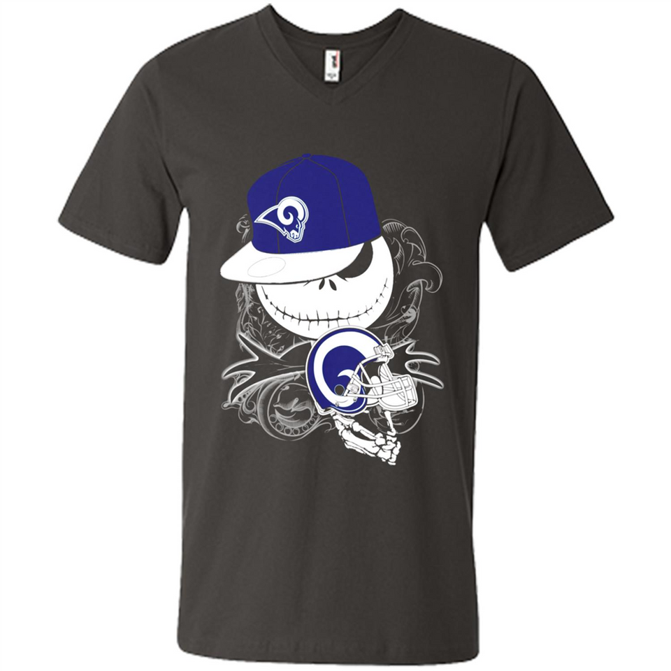 Jack Skellington The Nightmare Before Christmas-Rams Football - Men's V-Neck