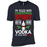 Christmas Gift Shirt Christmas Spirit Vodka Santa - Premium Short Sleeve T-Shirt