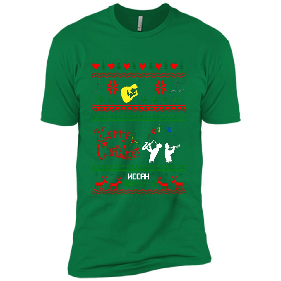 Music Ugly Christmas SweatShirt - Premium Short Sleeve T-Shirt