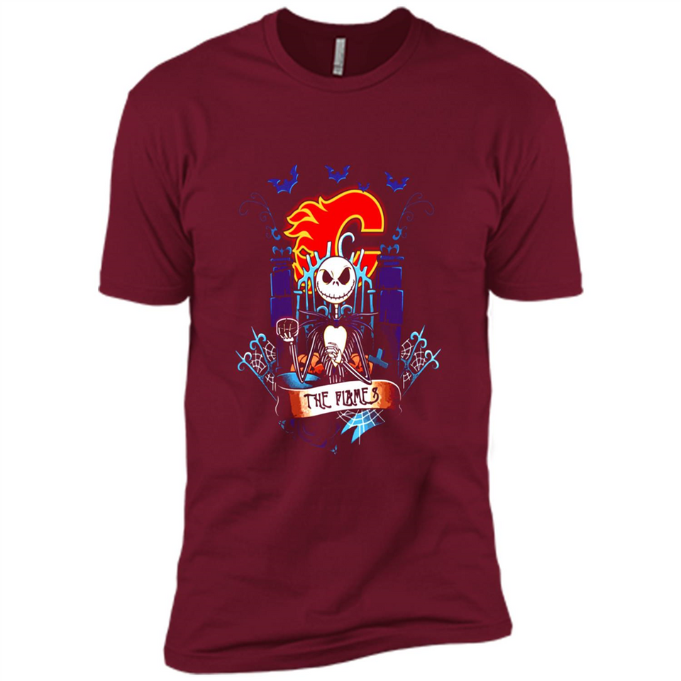 Calgary Flames Halloween The Nightmare Before Christmas - Premium Short Sleeve T-Shirt