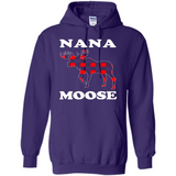 Nana Moose Funny Christmas Plaid Buffalo T-Shirt - Hoodie