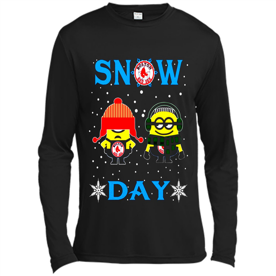 Snow Day Shirt For Boston Red Sox Vs Minion Fans pingpong