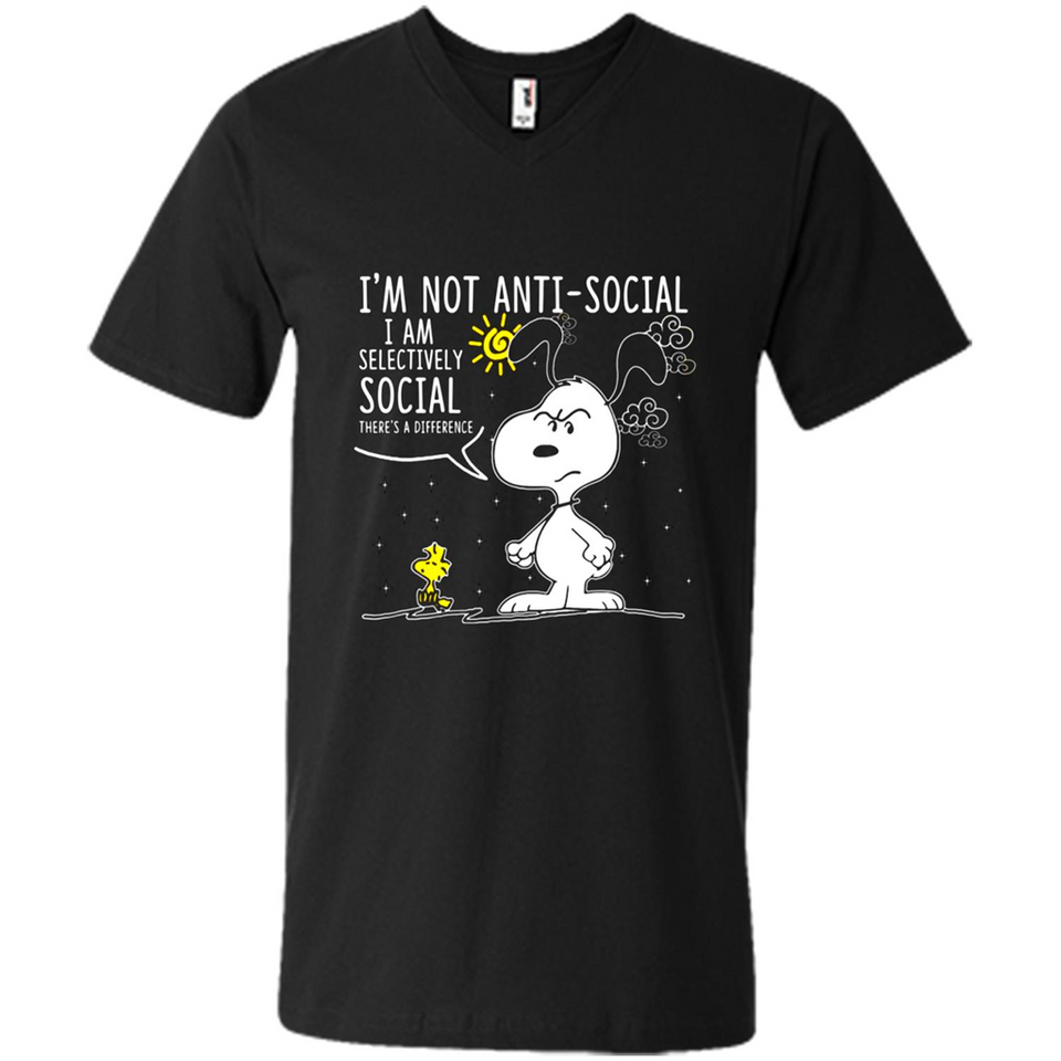 Snoopy I'm Not Anti-Social I Am Selectively Social