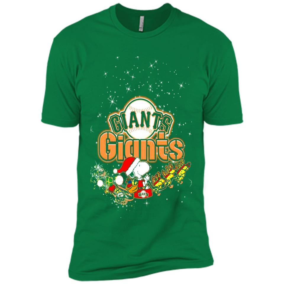 Snoopy Christmas San Francisco Giants - Premium Short Sleeve T-Shirt
