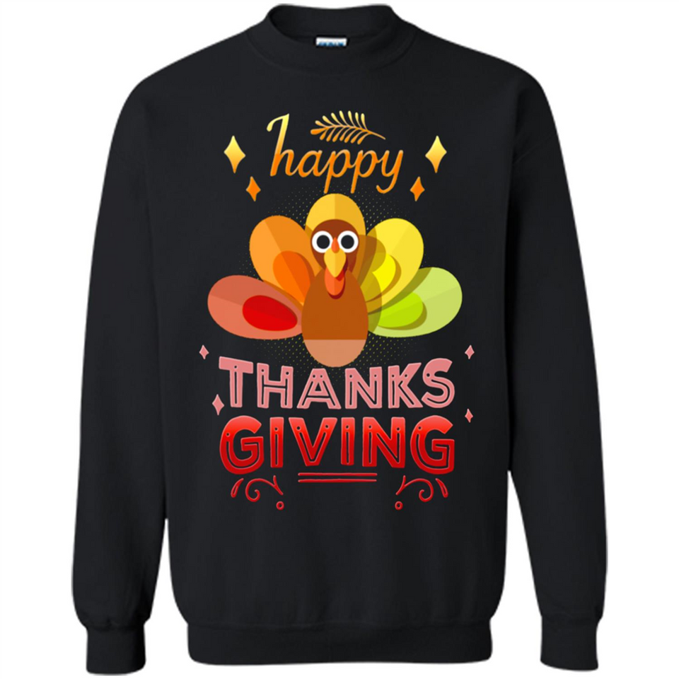 Happy Thanksgiving Turkey Day Colorful Cute