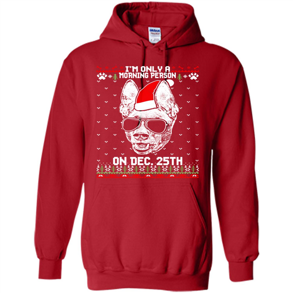 Morning Person Pharaoh Hound Funny Xmas - Hoodie