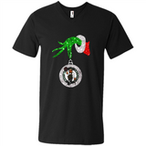 Amazing shirt Boston Celtics Glitter Grinch Monogram Ornament Christmas Gift - Men's V-Neck