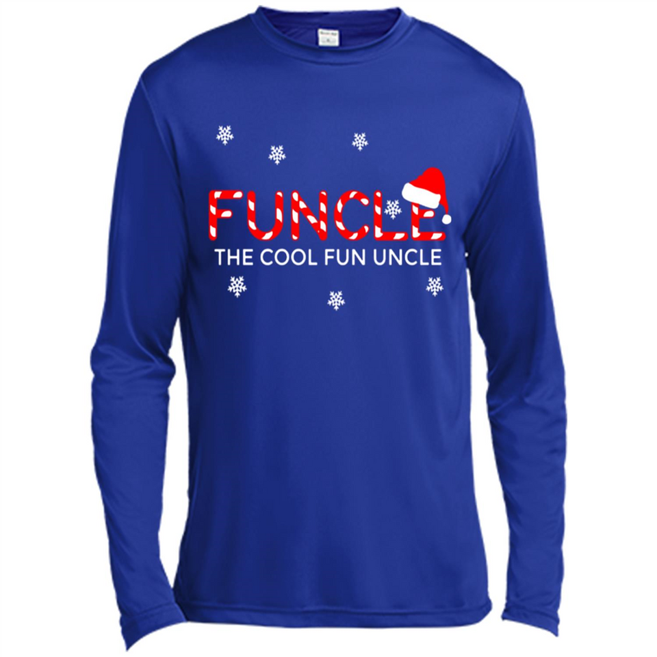 Mens Christmas Funcle The Cool Fun Uncle Definition Xmas - Canvas Long Sleeve T-Shirt