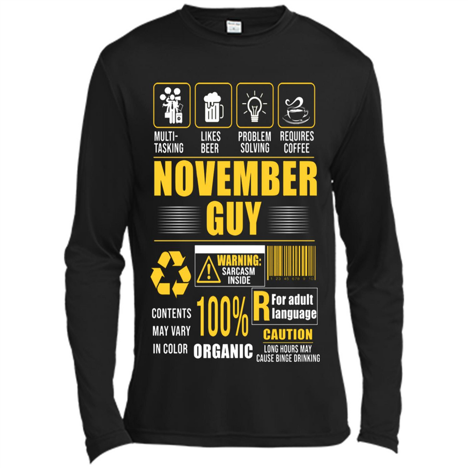 November Guy Multitasking - Canvas Long Sleeve T-Shirt
