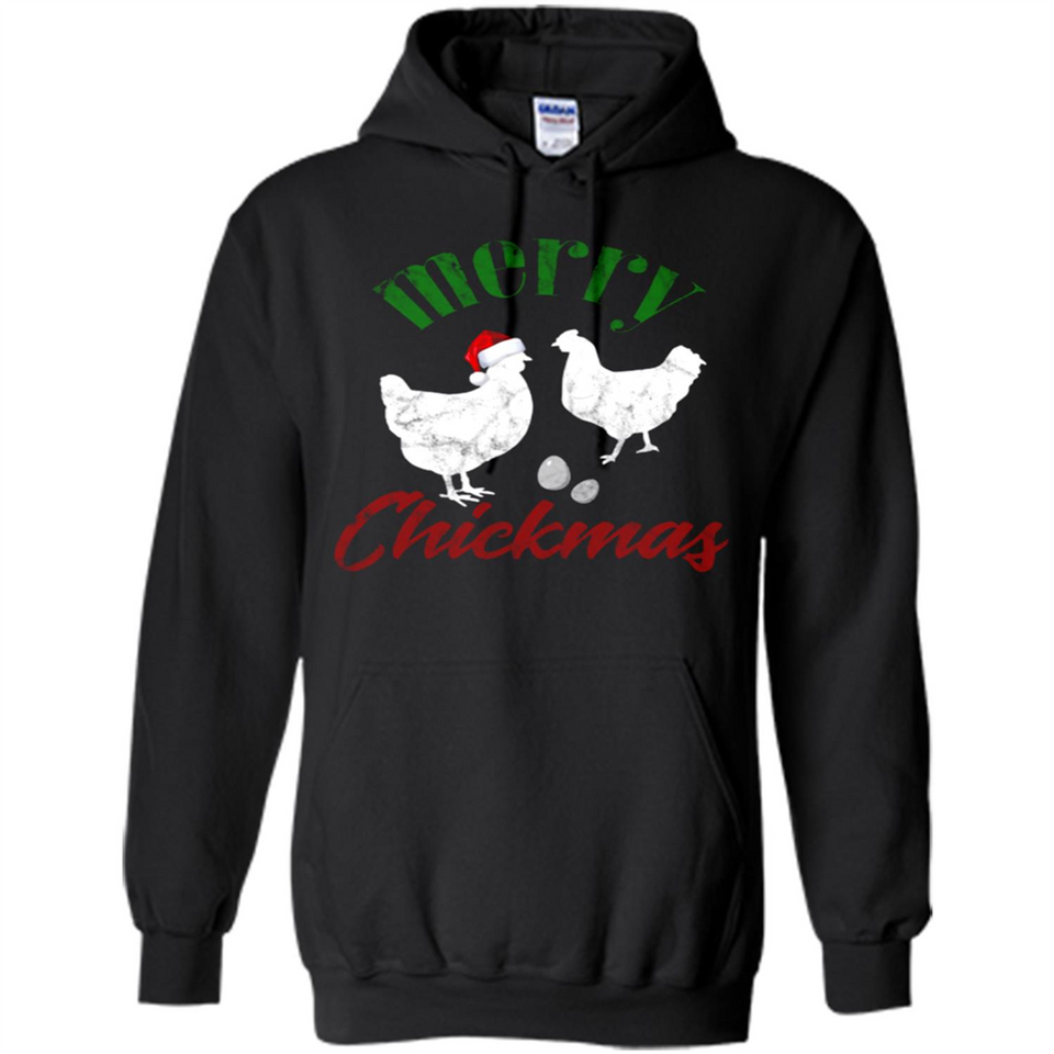 Christmas Chicken Shirt Santa Hens Lover Funny Farmer Gift - Hoodie