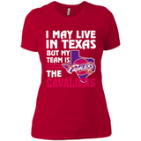 I May Live In Texas But My Team Is The Cavaliers - Ladies' Boyfriend T-Shirt