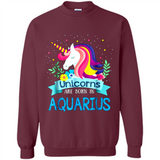 Unicorns are born in Aquarius Birthday Rainbow Gift Custom Ultra Cotton
