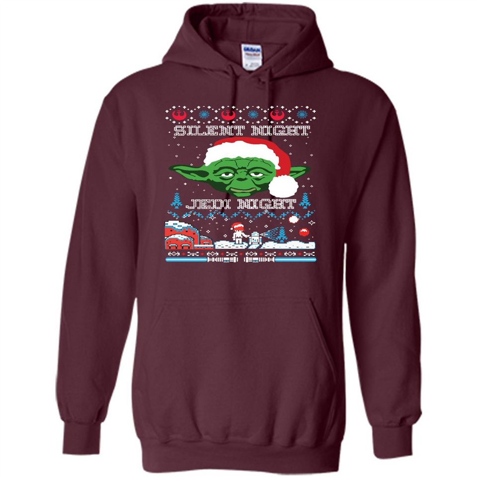YODA SILENT NIGHT JEDI NIGHT CHRISTMAS UGLY SWEATER