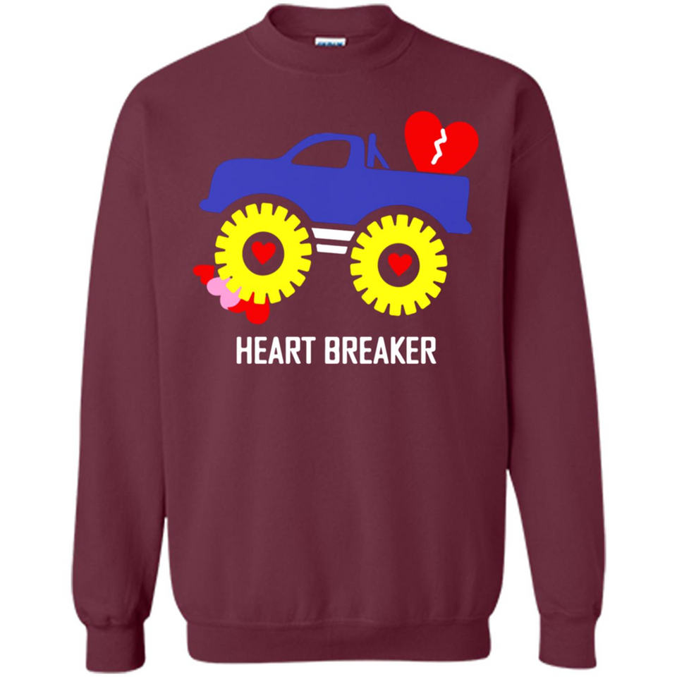 HEART BREAKER BLUE MONSTER TRUCK VALENTINE'S DAY