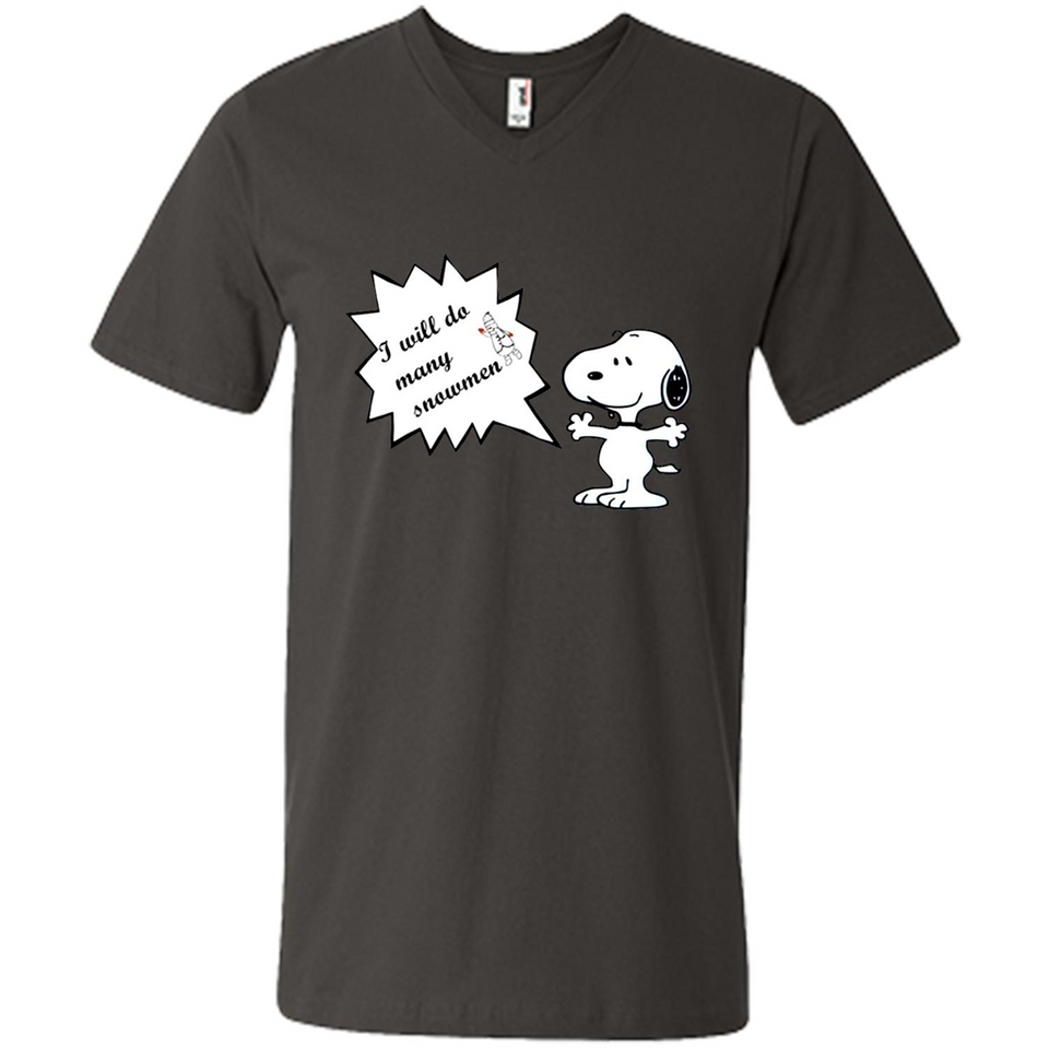 Snoopy I Will Do Many Snowman Christmas