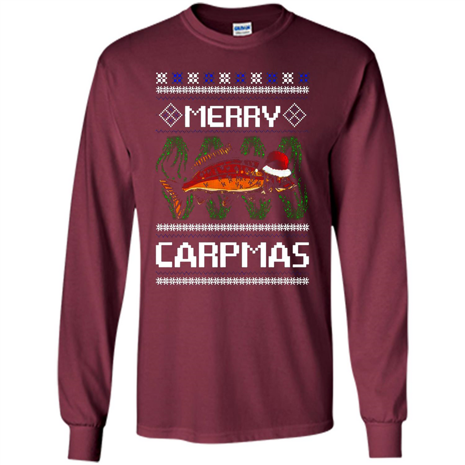 Santa Claus Carpmas Merry Carpmas Christmas Sweater PINGPONG - Long Sleeve T-Shirt
