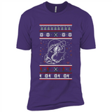 Christmas Ugly Sweater Fishing Ugly Christmas Sweater - Premium Short Sleeve T-Shirt