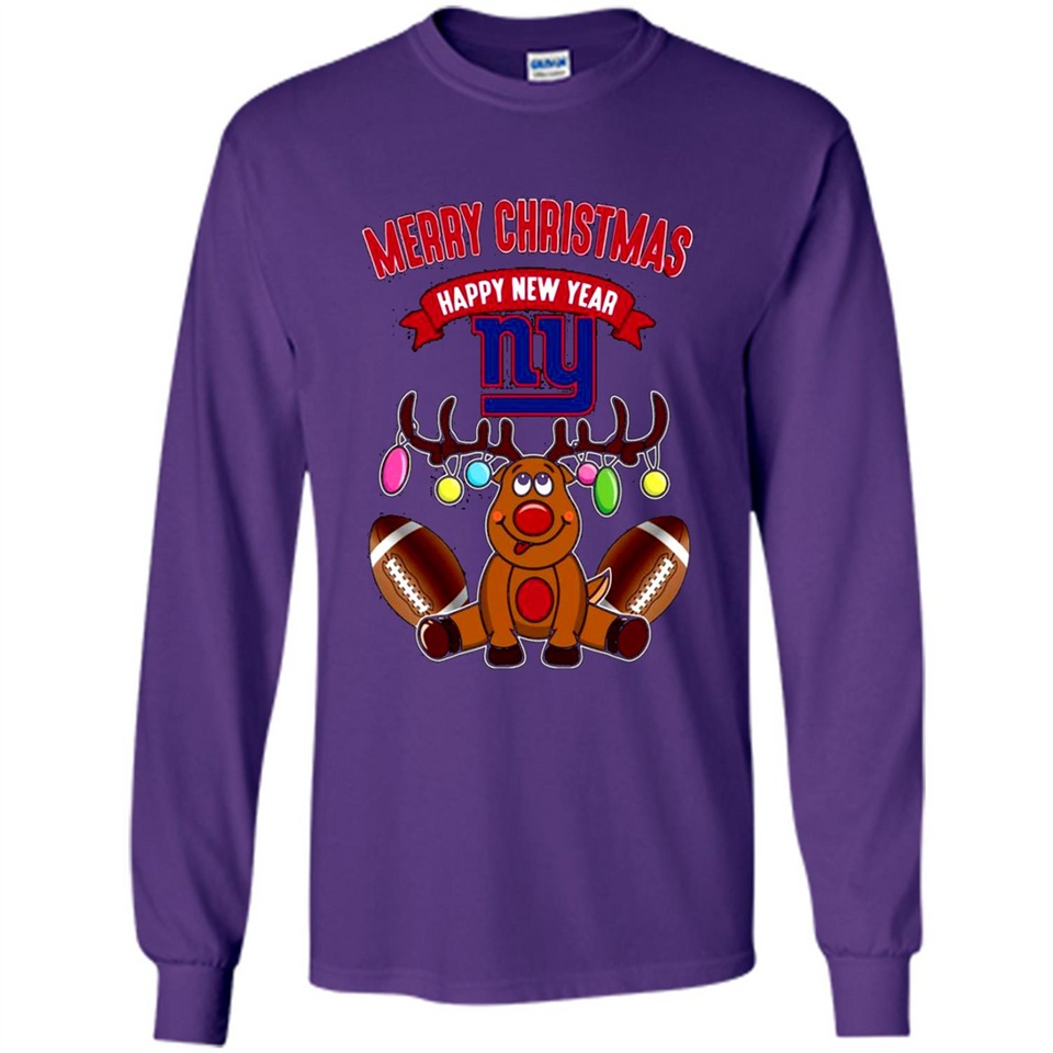New York Giants NFL Reindeer Funny Merry Christmas And Happy New Year