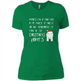 Christmas Ugly Sweater Christmas Lights - Ladies' Boyfriend T-Shirt